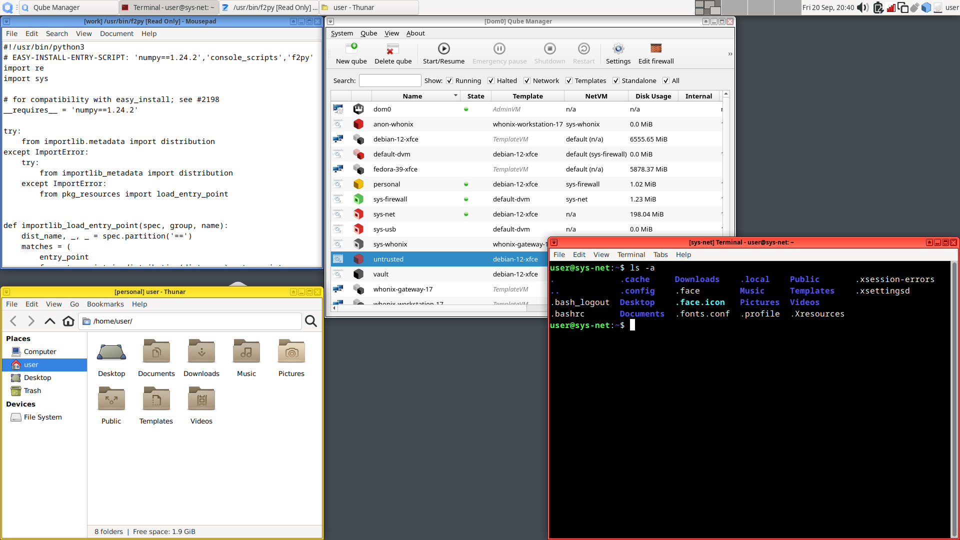 What Qubes looks like before